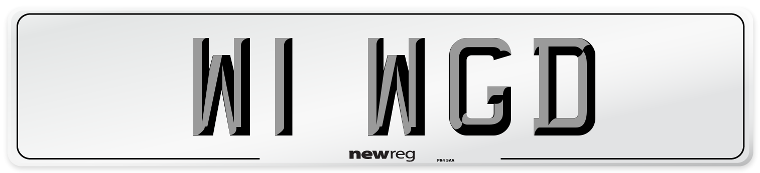W1 WGD Number Plate from New Reg